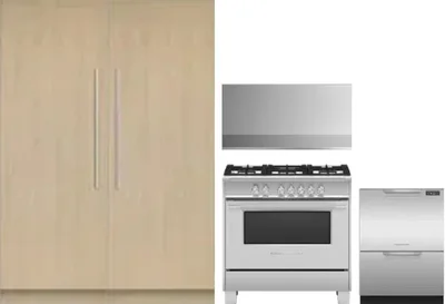 5 Piece Package Includes Refrigerator, Freezer, Range, Hood And Dishwasher